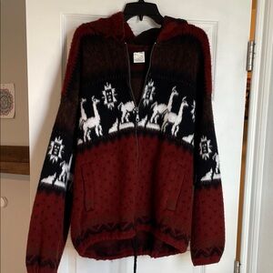 Andino Artesanias Wool Jacket Made In Ecuador Authentic Wool Multicolor